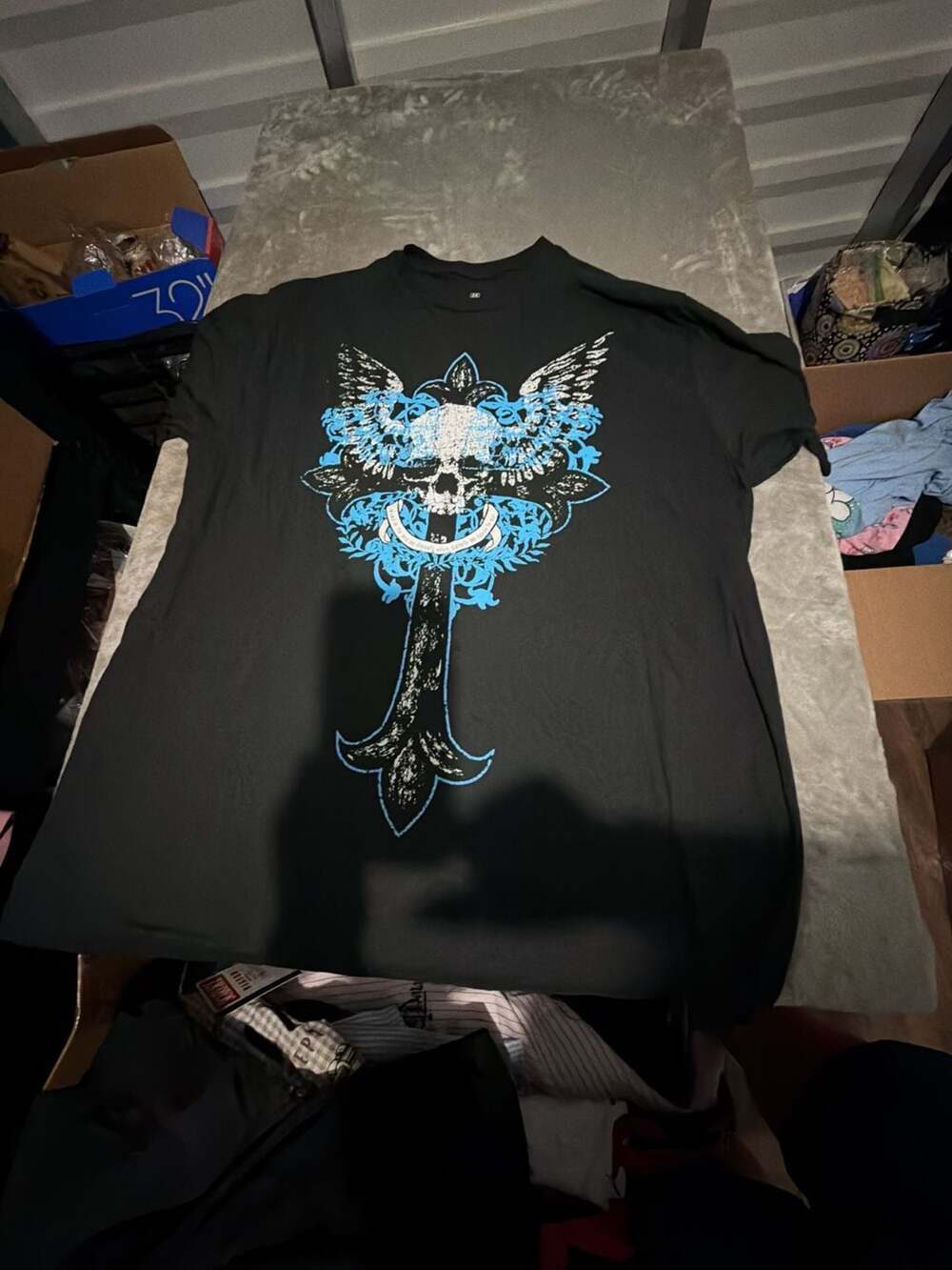 Covert: Tops Graphic Skull Cross T-Shirt Black 2X